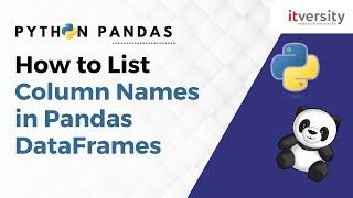 How to List Column Names in Pandas DataFrames |  #Python #Pandas