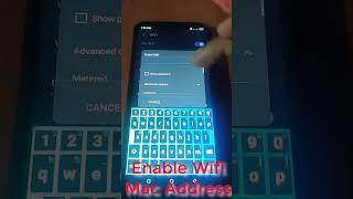 Wifi Mac Address Isn't Showing | Enable Wifi Mac Address#shorts