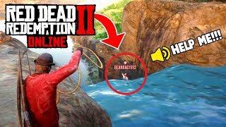 SAVING ONLINE PLAYER FROM DEATH! (Red Dead 2 Fails & Funny Moments #5)