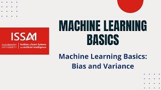 Machine Learning Basics: Bias and Variance