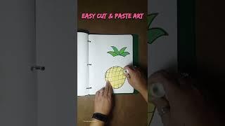 Easy Cut and Paste Art #PineappleArt