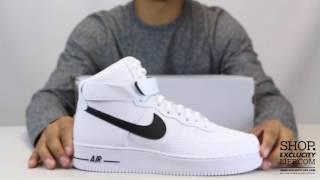 Nike Air Force 1 High White - Black Unboxing Video at Exclucity