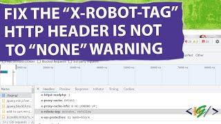 How to fix the The X-Robots-Tag HTTP header is not set to none warning