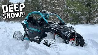 We RESCUE an abandoned UTV! Racing a RZR vs TURBO SLED!