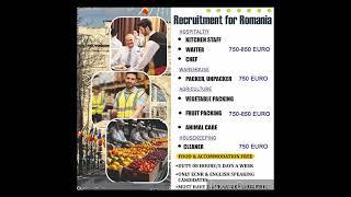 Romania Work Visa For Foreigners (Indians\Pakistani\Nepali)| Warehouse\Skilled\Hotel Jobs In Romania
