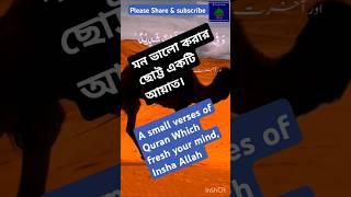 Beautiful Quran recitation / কুরআন তিলাওয়াত। A small verses of Quran. মন ভালো করার ছোট্ট আয়াত