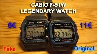 CASIO F-91W  genuine & fake.  Deep comparison with disassembly.