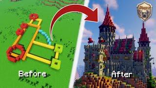 Minecraft: How To Plan and Build a Medieval Castle Using 10 Easy Steps!