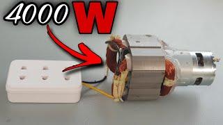 I turn the blender motor into the high power 230Volt 4000W electricity generator - new diy for 2021