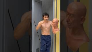 Strong old man in the GYM