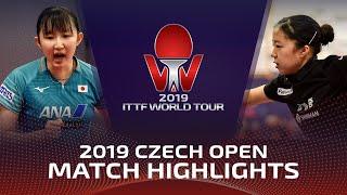 Hina Hayata vs Shin Yubin | 2019 ITTF Czech Open Highlights (Pre)