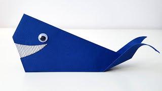 Origami WHALE How to make a paper whale EASY Simple Origami for kids Easy Origami Whale Tutorial