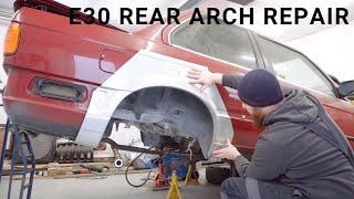 BMW E30 Rear Arch Repair Welding | How To Repair A Rusty Wheel Arch | 017