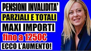 PENSIONI INVALIDITÀ: DOPPIO AUMENTO  NOVITÀ IMPORTANTI PER DICEMBRE! FINO A 1500€