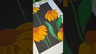 Simple gouache flower  #shorts #viralvideo #painting #art #gouache #flowers #floral #sunflower