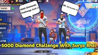 5000 Diamonds Challenge with Surya Bhai 1 vs 1 || Vamsi Nani Gaming