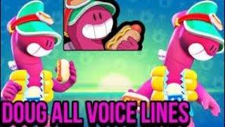 DOUG PINS & ALL VOICE LINES - Brawl Star