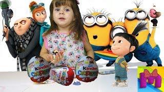 Despicable me  3 / Open Kinder Surprises / Review of toys from the cartoon about Minions