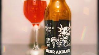 Herr Axolotl Imperial Berliner Weisser with blackcurrant. Czyli kwaśne piwa z czarną porzeczką.