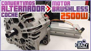 I turn car Alternator into a Powerful 2500W Brushless Motor