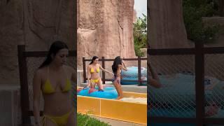 Walking Trip in Water Land -Water Slide Summer Holiday Sunny Day #waterpark #waterslide