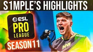 S1MPLE'S SICKEST PLAYS IN ESL PRO LEAGUE SEASON 11!