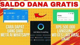 TUTORIAL LENGKAP! CARA MENGHASILKAN UANG DARI META AI WHATSAPP - SALDO DANA GRATIS -FITUR META AI WA