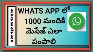 how to send message for more than five in WhatsApp||send whatts app up to five members