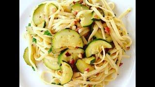 Итальянская Паста с Цукини и Беконом (или Курицей).