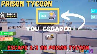 HOW TO ESCAPE 3/3 (helicopter, estate vault card) PRISON TYCOON MAP FORTNITE CREATIVE TUTORIAL