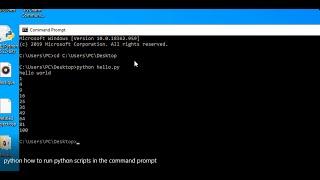 How To Run Python Scripts With The Command Prompt