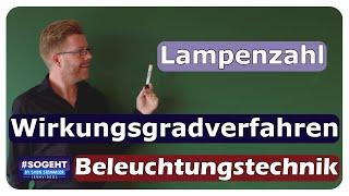 Lampenzahl ermitteln - Wirkungsgradverfahren - Beleuchtungstechnik - einfach und anschaulich erklärt