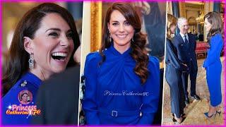 Catherine Glamorous With New Curly Hairstyle And The Queen Mother’s Sapphire Earrings At Reception