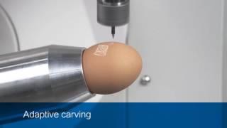 Egg Carving - Self-adaptive machining technology by Beijing Jingdiao