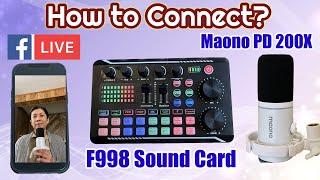 F998 Sound Card (Live Stream Set Up) to Maono PD200X Dynamic Microphone