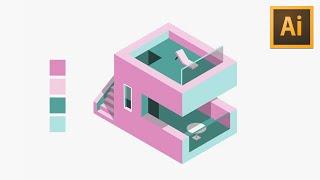 Learn Skills For QUALITY ISOMETRIC DESIGN - Illustrator Isometric House Tutorial