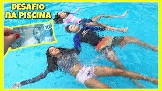 DESAFIO NA PISCINA - Quem Boiar mais tempo Ganha 100 reais | NICOLE DUMER