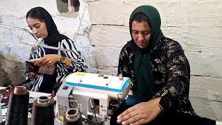 Narges goes to the sewing workshop to earn money: she sews