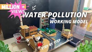 Water pollution model #workingmodel #diy #schoolproject NakulSahuArt