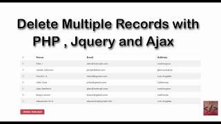 Delete multiple records using checkbox in PHP and MySQL without refreshing page