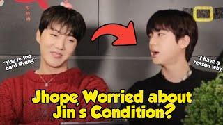 Look at Jhope's Worried, when Jin accidentally 'Reveals' how tired he is from his activities?!