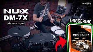 NUX DM-7X expanded electronic drumkit triggering Toontrack EZDrummer 2