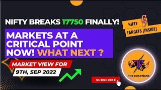 Market View for 9th Sep, 2022 | Nifty Target 18200 ? | The Chartians | #niftyanalysistomorrow