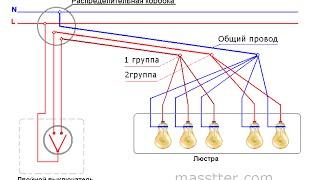 Подключение пятирожковой люстры - Как подключить люстру