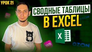 Как сделать СВОДНУЮ ТАБЛИЦУ в Excel. Курс Менеджер Маркетплейсов / Урок 21 Таблицы excel Wildberries