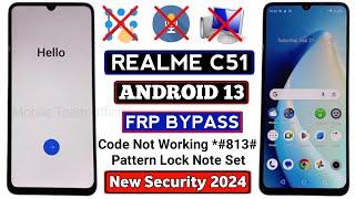 Realme C51 FRP Bypass Android 13 2024 |Realme C51 RMX3830 FRP Bypass Screen Lock/YouTube Not Working