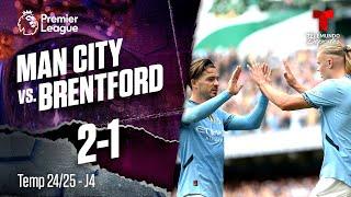 Highlights & Goles: Manchester City vs. Brentford 2-1 | Premier League | Telemundo Deportes