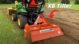 John Deere Tractor Tiller Attachment ~1025R with a King Kutter XB Tiller