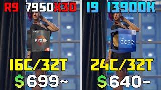 Ryzen 9 7950X3D vs i9 13900K - 10 Games Test