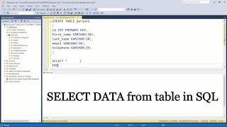 How to SELECT data from table in SQL